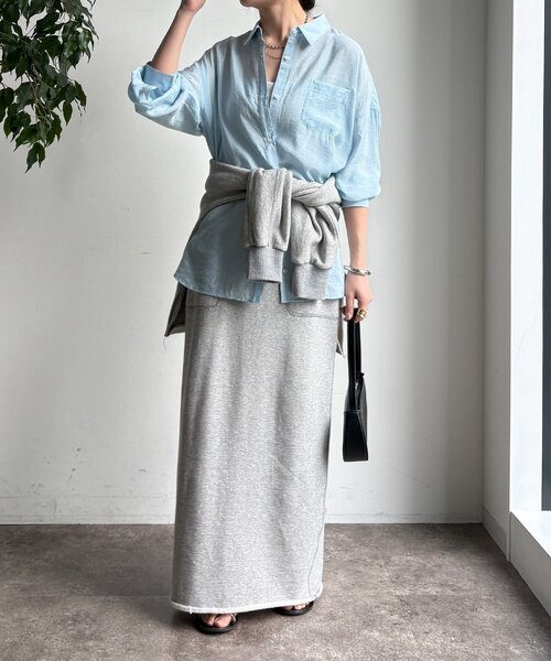 DouDou（ドゥドゥ）の「マルチWAYオーバーシャツ（シャツ/ブラウス・レディース・ブルー/イエロー/ホワイト・FREE）」の17枚目の写真