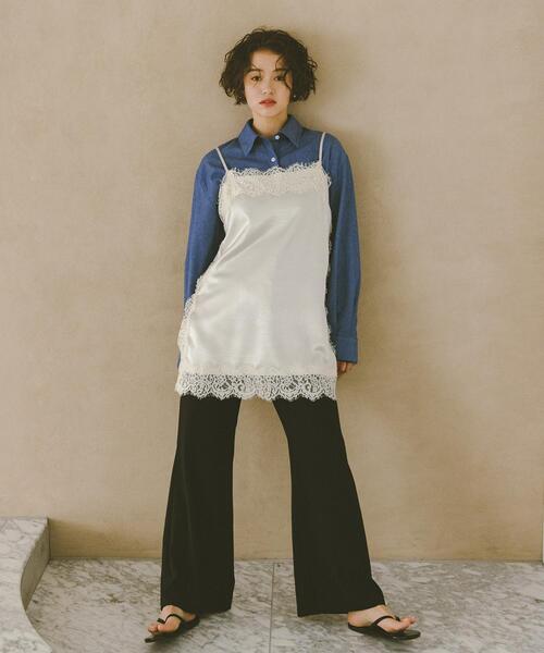 N.(N. Natural Beauty Basic)(エヌエヌナチュラルビューティーベーシック)の「フレアパンツ(その他パンツ・レディース・ブラック/ベージュ・フリ-)」の2枚目の写真