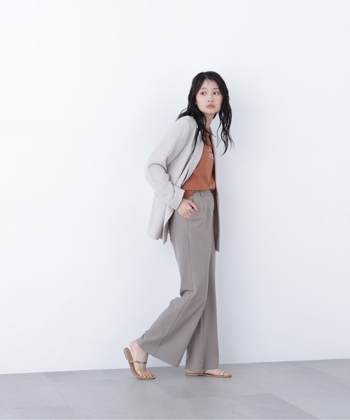 N.（N. Natural Beauty Basic）（エヌエヌナチュラルビューティーベーシック）の「フレアパンツ（その他パンツ・レディース・ブラック/ベージュ・ﾌﾘ-）」の13枚目の写真