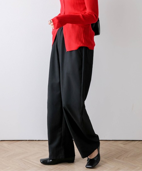 AMELY(エミリー)の「カーブシルエット スラックスパンツ(スラックス・レディース・グレー/ブラック/ベージュ/キナリ・L/M)」の20枚目の写真