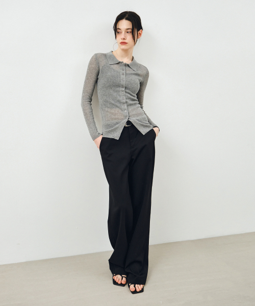 MONGDOL(モンドル)の「エッセンシャルストレートパンツ ブラック MDPT051BLACK(その他パンツ・レディース・その他・SMALL/MEDIUM/LARGE)」の3枚目の写真