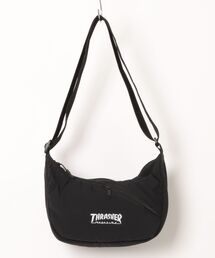 THRASHER（スラッシャー）の「BACK SLASH MINI SHOULDER BAG/THRASHER スラッシャー ホーボーバッグ GONZ刺繍 シワナイロン 斜めジップ ストリート トレンド ユニセックス（ショルダーバッグ）」