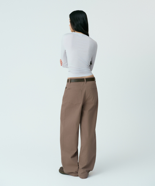 MUSINSA STANDARD WOMAN（ムシンサスタンダードウーマン）の「ウィメンズコットンエクストラワイドパンツ[トープ]（その他パンツ・レディース・その他・27/28/29/30/24/25/26）」の3枚目の写真
