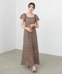 Bab（バブ）の「【選べるサイズ展開】ドッキングスリーブクロシェワンピース（ワンピース）」