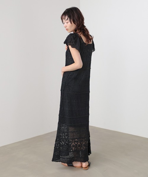 Bab(バブ)の「【選べるサイズ展開】ドッキングスリーブクロシェワンピース(ワンピース・レディース・ホワイト系その他/モカ/ブラック・S/M)」の15枚目の写真
