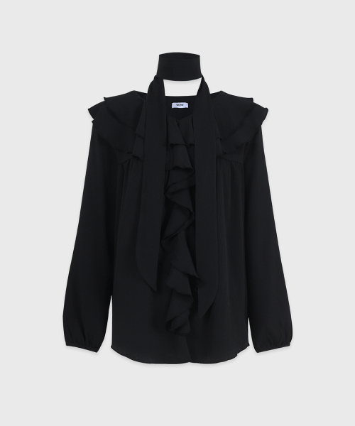 MICANE(ミケーネ)の「マリポサリングルラッフルブラウス(シャツ/ブラウス・レディース・クリーム/ブラック・LARGE/MEDIUM/SMALL/X-LARGE)」の13枚目の写真
