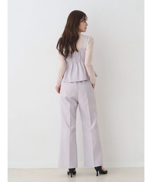 MERCURYDUO（マーキュリーデュオ）の「ペプラムビスチェパンツセットアップ（つなぎ/オールインワン・レディース・ブラック/ライトグレー・MEDIUM/SMALL）」の6枚目の写真