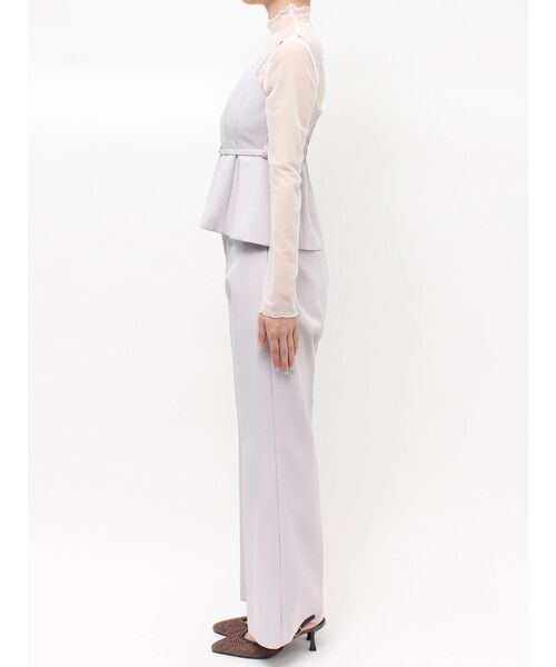 MERCURYDUO（マーキュリーデュオ）の「ペプラムビスチェパンツセットアップ（つなぎ/オールインワン・レディース・ブラック/ライトグレー・MEDIUM/SMALL）」の15枚目の写真