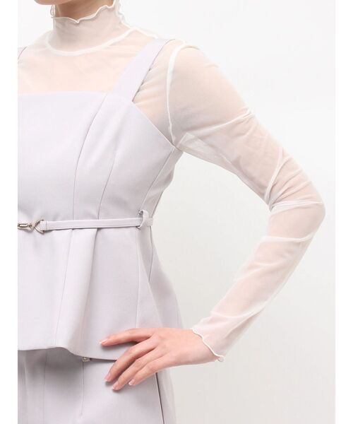 MERCURYDUO（マーキュリーデュオ）の「ペプラムビスチェパンツセットアップ（つなぎ/オールインワン・レディース・ブラック/ライトグレー・MEDIUM/SMALL）」の18枚目の写真