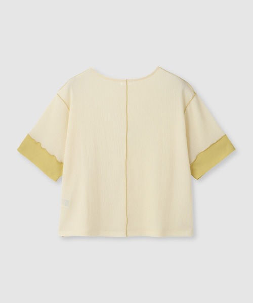 Mac-House(マックハウス)の「Free Nature シャーリング 配色切り替え プルオーバー(Tシャツ/カットソー・レディース・ブラック/ホワイト/モカ・L/M)」の4枚目の写真