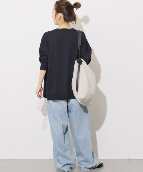 JOURNAL STANDARD relume(ジャーナルスタンダード レリューム)の「【MULTI FUNC+】UVカット / 接触冷感 / ドライタッチVネックカーディガン(カーディガン/ボレロ・レディース・ブラック/カーキ/ホワイト系その他/イエロー・FREE)」の5枚目の写真