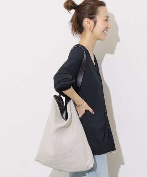 JOURNAL STANDARD relume(ジャーナルスタンダード レリューム)の「【MULTI FUNC+】UVカット / 接触冷感 / ドライタッチVネックカーディガン(カーディガン/ボレロ・レディース・ブラック/カーキ/ホワイト系その他/イエロー・FREE)」の8枚目の写真