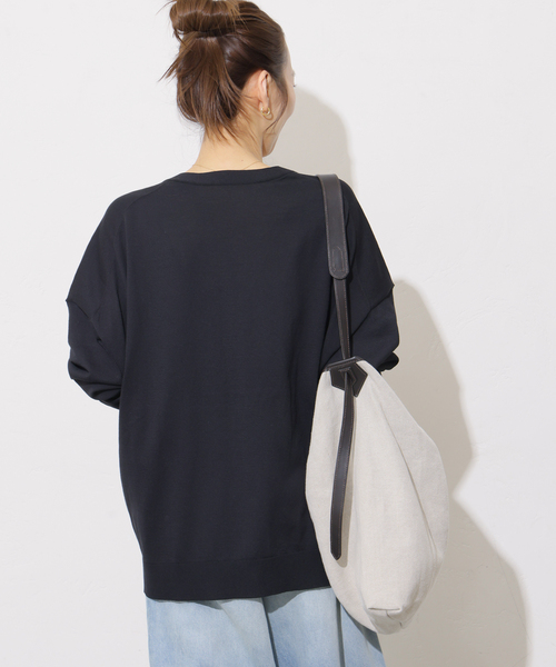 JOURNAL STANDARD relume(ジャーナルスタンダード レリューム)の「【MULTI FUNC+】UVカット / 接触冷感 / ドライタッチVネックカーディガン(カーディガン/ボレロ・レディース・ブラック/カーキ/ホワイト系その他/イエロー・FREE)」の9枚目の写真