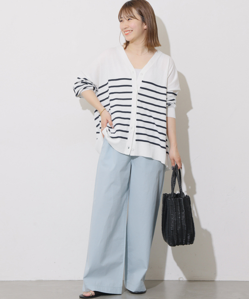 JOURNAL STANDARD relume(ジャーナルスタンダード レリューム)の「【MULTI FUNC+】UVカット / 接触冷感 / ドライタッチVネックカーディガン(カーディガン/ボレロ・レディース・ブラック/カーキ/ホワイト系その他/イエロー・FREE)」の10枚目の写真