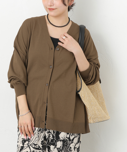 JOURNAL STANDARD relume(ジャーナルスタンダード レリューム)の「【MULTI FUNC+】UVカット / 接触冷感 / ドライタッチVネックカーディガン(カーディガン/ボレロ・レディース・ブラック/カーキ/ホワイト系その他/イエロー・FREE)」の22枚目の写真