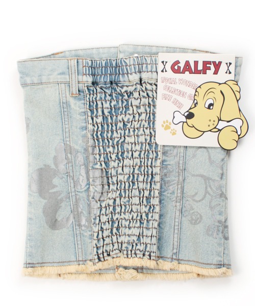 GALFY(ガルフィー)の「【GALFY/ガルフィー】ぎゃるちゃんデニムベアトップ(チューブトップ・レディース・スミクロ/サックスブルー/インディゴブルー・S/M)」の7枚目の写真