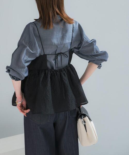 URBAN RESEARCH ROSSO WOMEN(アーバンリサーチ ロッソ)の「シアージャガードレイヤードキャミソール(その他トップス・レディース・ブラック・FREE)」の9枚目の写真