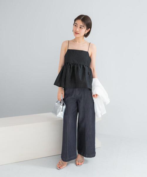 URBAN RESEARCH ROSSO WOMEN(アーバンリサーチ ロッソ)の「シアージャガードレイヤードキャミソール(その他トップス・レディース・ブラック・FREE)」の14枚目の写真