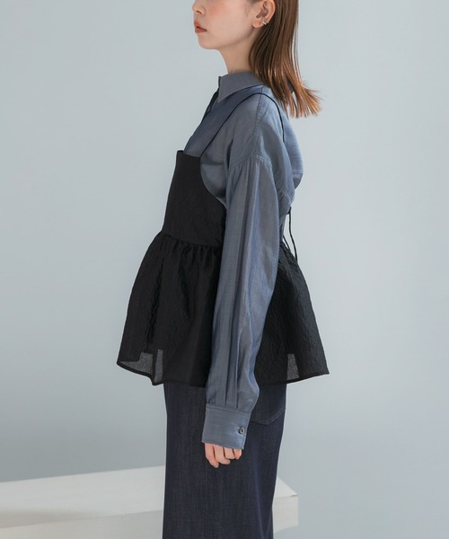 URBAN RESEARCH ROSSO WOMEN(アーバンリサーチ ロッソ)の「シアージャガードレイヤードキャミソール(その他トップス・レディース・ブラック・FREE)」の9枚目の写真