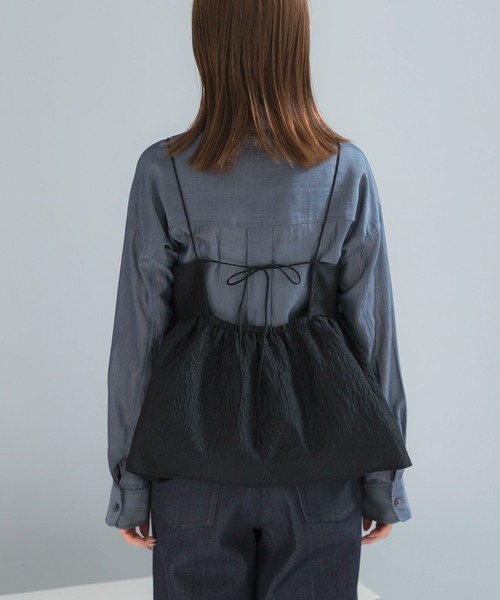 URBAN RESEARCH ROSSO WOMEN(アーバンリサーチ ロッソ)の「シアージャガードレイヤードキャミソール(その他トップス・レディース・ブラック・FREE)」の10枚目の写真