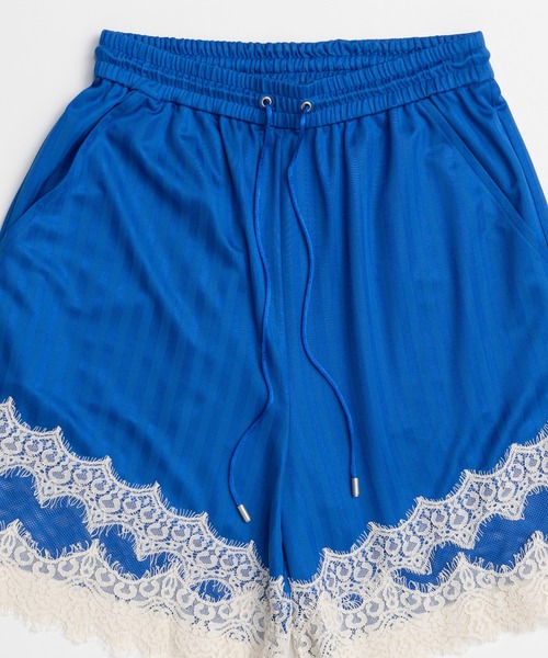 MAISON SPECIAL(メゾンスペシャル)の「Shadow Stripe Lace Shorts/シャドーストライプレースショートパンツ(その他パンツ・レディース・ホワイト/ブルー/ブラック・38/36)」の18枚目の写真