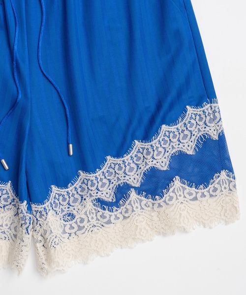 MAISON SPECIAL(メゾンスペシャル)の「Shadow Stripe Lace Shorts/シャドーストライプレースショートパンツ(その他パンツ・レディース・ホワイト/ブルー/ブラック・38/36)」の19枚目の写真
