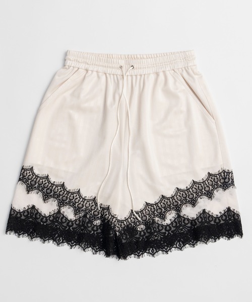 MAISON SPECIAL(メゾンスペシャル)の「Shadow Stripe Lace Shorts/シャドーストライプレースショートパンツ(その他パンツ・レディース・ホワイト/ブルー/ブラック・38/36)」の16枚目の写真
