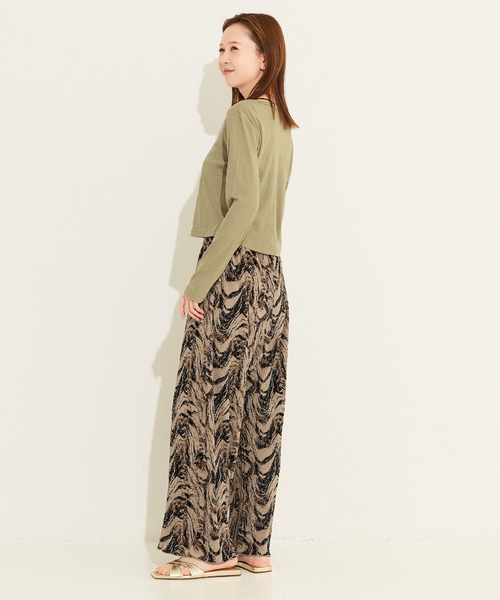 coca(coca)(コカ)の「プリーツプリントイージーパンツ(その他パンツ・レディース・ベージュ/ブラック・S/M/L)」の21枚目の写真