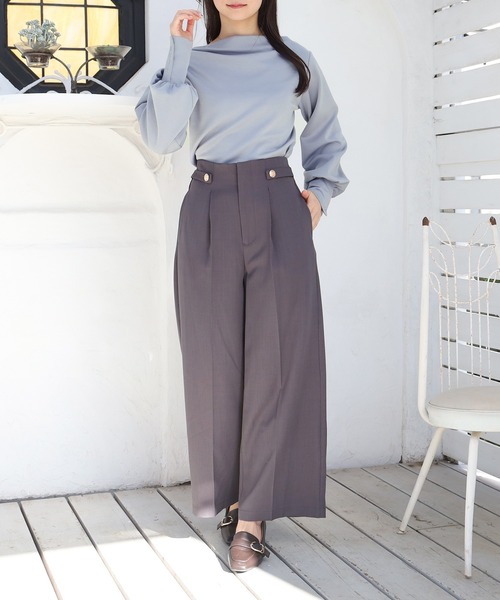 ASTORIA ODIER（アストリアオディール）の「スフレアシメドレーププルオーバー（Tシャツ/カットソー・レディース・ホワイト/ネイビー/ブルー・MEDIUM）」の8枚目の写真