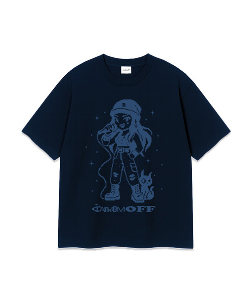 RANDOMOFF(ランダムオフ)の「PIXEL VOX KID OVER FIT T-SHIRT (3color)(Tシャツ/カットソー・メンズ・ホワイト/ブラック/ネイビー・SMALL/MEDIUM/LARGE/X-LARGE)」の3枚目の写真