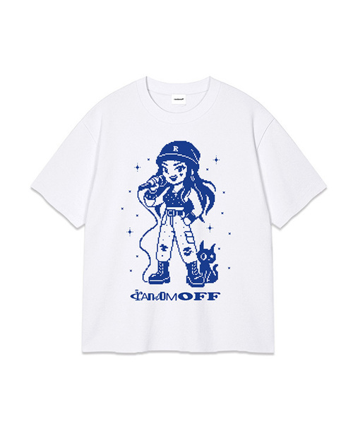 RANDOMOFF(ランダムオフ)の「PIXEL VOX KID OVER FIT T-SHIRT (3color)(Tシャツ/カットソー・メンズ・ホワイト/ブラック/ネイビー・SMALL/MEDIUM/LARGE/X-LARGE)」の2枚目の写真