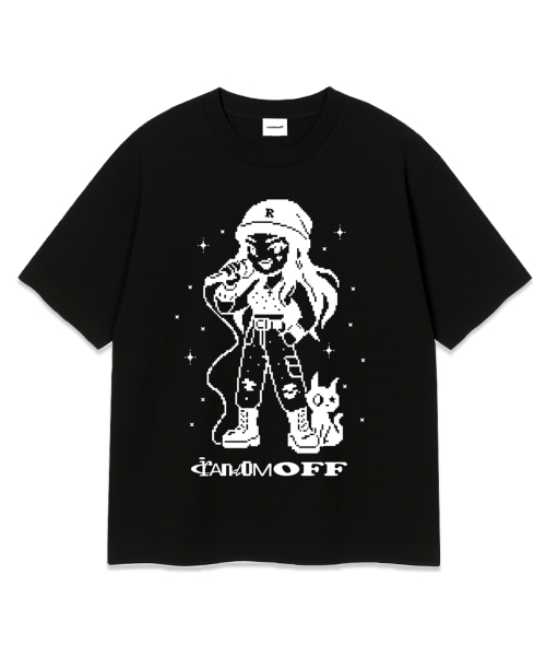 RANDOMOFF(ランダムオフ)の「PIXEL VOX KID OVER FIT T-SHIRT (3color)(Tシャツ/カットソー・メンズ・ホワイト/ブラック/ネイビー・SMALL/MEDIUM/LARGE/X-LARGE)」の5枚目の写真