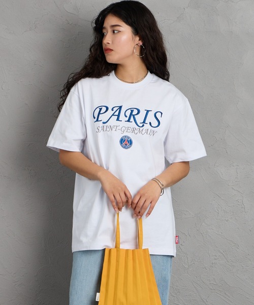 PARIS SAINT-GERMAIN（パリサンジェルマン）の「[PARIS SAINT-GERMAIN/パリ・サン＝ジェルマン] 別注 フロント刺繍ロゴ ショートスリーブTシャツ（Tシャツ/カットソー・メンズ・ホワイト/ブラック・M/XL/L）」の22枚目の写真