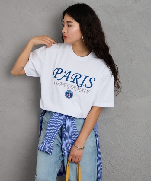PARIS SAINT-GERMAIN（パリサンジェルマン）の「[PARIS SAINT-GERMAIN/パリ・サン＝ジェルマン] 別注 フロント刺繍ロゴ ショートスリーブTシャツ（Tシャツ/カットソー・メンズ・ホワイト/ブラック・M/XL/L）」の16枚目の写真