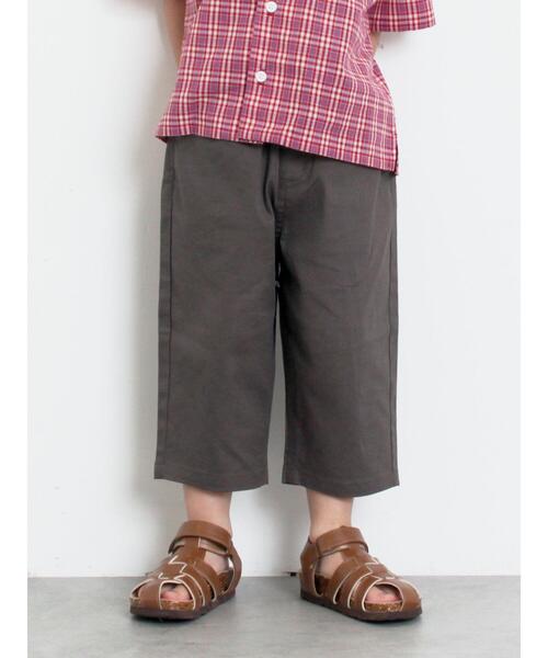 Samansa Mos2 Lagom(サマンサモスモスラーゴム)の「7分丈ストレッチツイルパンツ(その他パンツ・キッズ・キャメル/チャコールグレー/カーキ・120/110/95/100/130)」の2枚目の写真