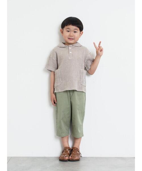 Samansa Mos2 Lagom(サマンサモスモスラーゴム)の「7分丈ストレッチツイルパンツ(その他パンツ・キッズ・キャメル/チャコールグレー/カーキ・120/110/95/100/130)」の15枚目の写真
