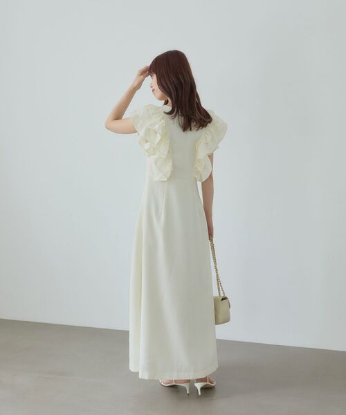 cle blatt(クレブラット)の「フリルジップワンピース(ワンピース・レディース・アイボリー/ネイビー/ブルー系その他5・SMALL/MEDIUM)」の4枚目の写真
