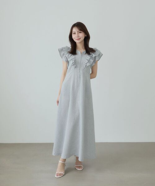 cle blatt(クレブラット)の「フリルジップワンピース(ワンピース・レディース・アイボリー/ネイビー/ブルー系その他5・SMALL/MEDIUM)」の14枚目の写真