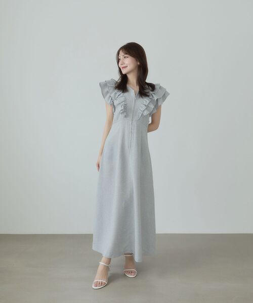cle blatt(クレブラット)の「フリルジップワンピース(ワンピース・レディース・アイボリー/ネイビー/ブルー系その他5・SMALL/MEDIUM)」の15枚目の写真