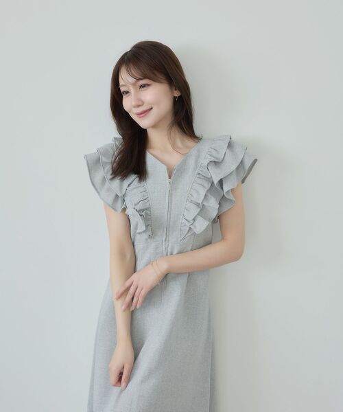 cle blatt(クレブラット)の「フリルジップワンピース(ワンピース・レディース・アイボリー/ネイビー/ブルー系その他5・SMALL/MEDIUM)」の22枚目の写真
