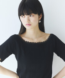 Firsthand | Firsthand/ファーストハンド ボートネック 針抜きニット レースTシャツ(Tシャツ/カットソー)