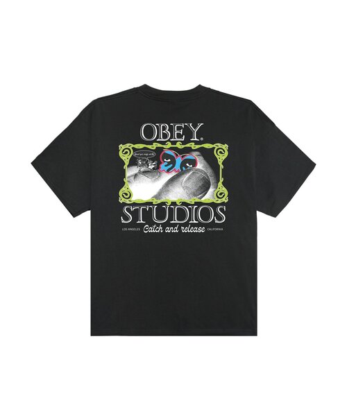 OBEY（オベイ）の「【OBEY】CATCH AND RELEASE（Tシャツ/カットソー・レディース・ブラック/ホワイト・SMALL）」の4枚目の写真