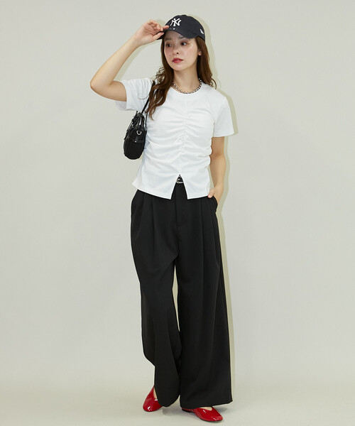 PUBLUX(パブリュクス)の「PUBLUX/パブリュクス 2タック スラックス パンツ 限定展開(その他パンツ・レディース・グレー/ブラウン/ブラック・MEDIUM/SMALL)」の17枚目の写真