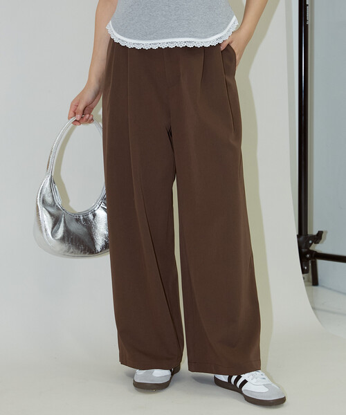 PUBLUX(パブリュクス)の「PUBLUX/パブリュクス 2タック スラックス パンツ 限定展開(その他パンツ・レディース・グレー/ブラウン/ブラック・MEDIUM/SMALL)」の22枚目の写真
