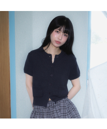 ROSEFRANTZ | Pocket short sleeve knit cardigan [Navy](カーディガン/ボレロ)