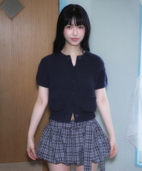 ROSEFRANTZ（ロゼフランツ）の「Pocket short sleeve knit cardigan [Navy]（カーディガン/ボレロ・レディース・ネイビー・OS）」の3枚目の写真