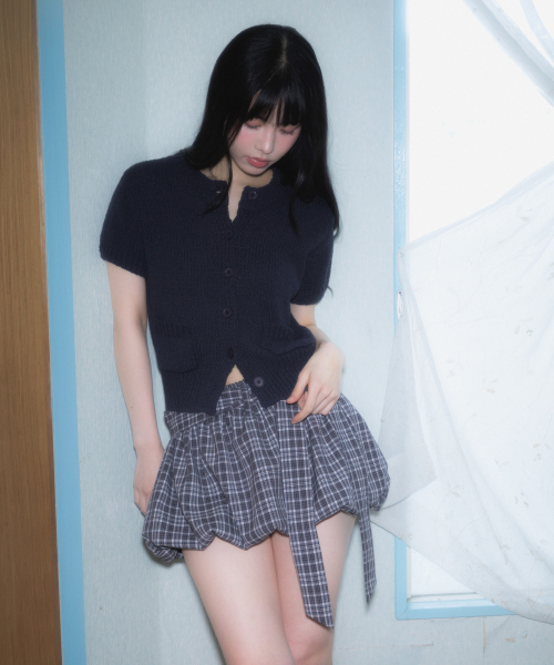 ROSEFRANTZ（ロゼフランツ）の「Pocket short sleeve knit cardigan [Navy]（カーディガン/ボレロ・レディース・ネイビー・OS）」の4枚目の写真