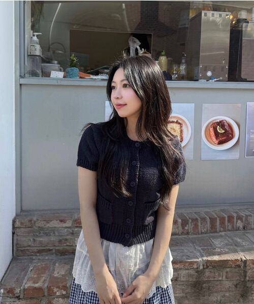 ROSEFRANTZ（ロゼフランツ）の「Pocket short sleeve knit cardigan [Navy]（カーディガン/ボレロ・レディース・ネイビー・OS）」の14枚目の写真