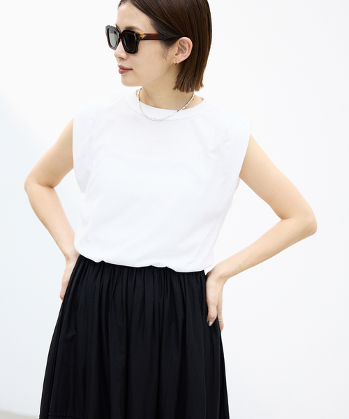 ATON/エイトン FRESCA SINGLEJERSEY NS ノースリーブ（Tシャツ