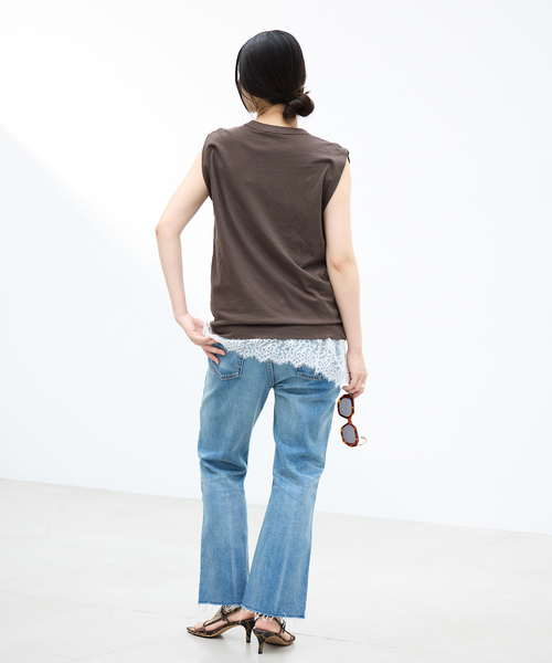 ATON/エイトン FRESCA SINGLEJERSEY NS ノースリーブ（Tシャツ